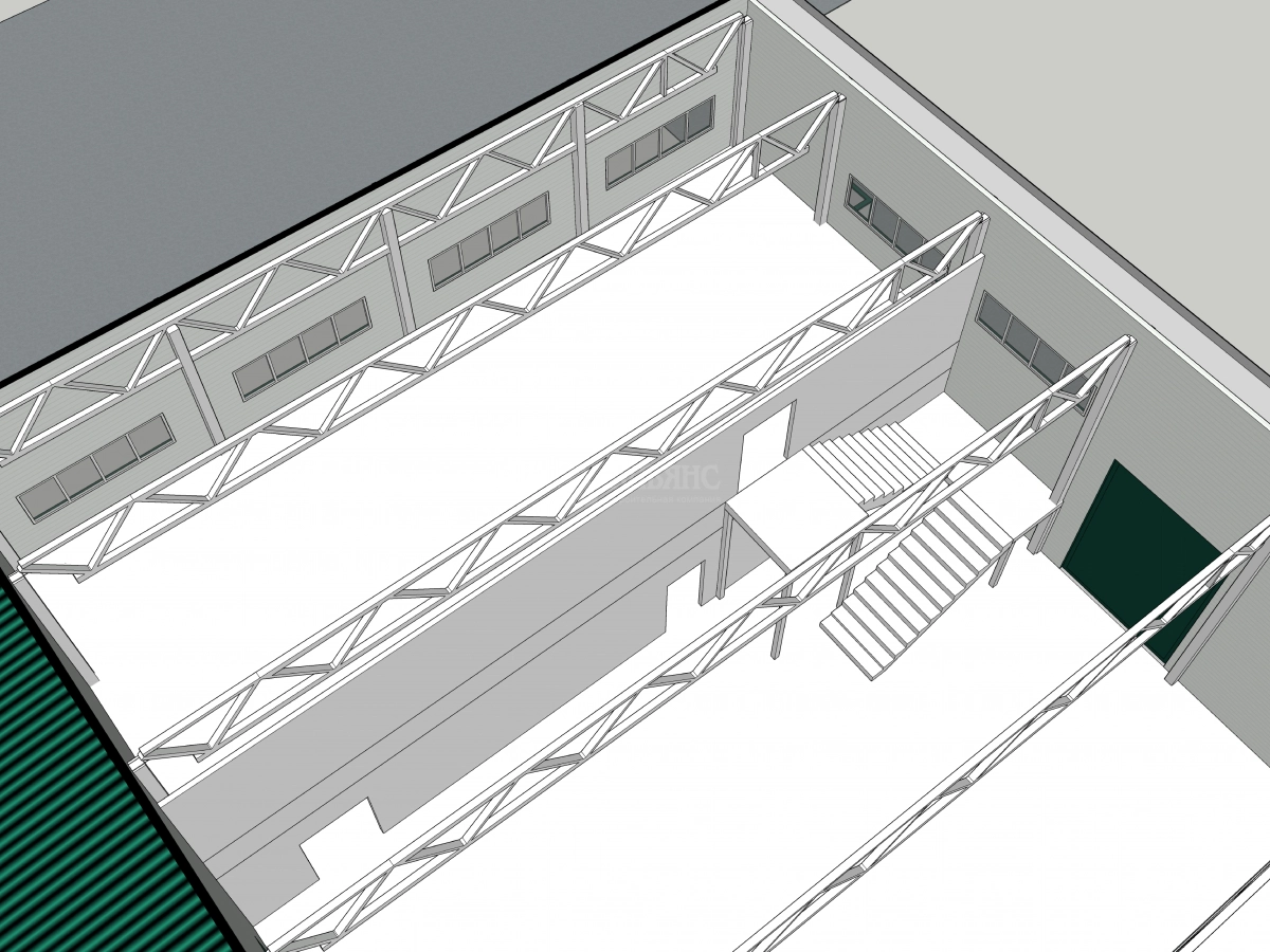 3D визуализация Цех из сэндвич-панелей - фото 6
