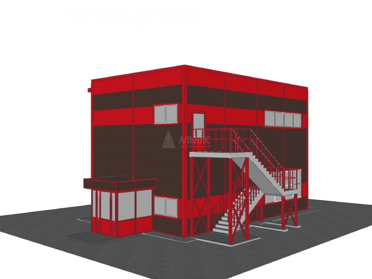 3D визуализация АБК из сэндвич-панелей - фото 13