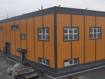 Склад с АБК из сэндвич-панелей 