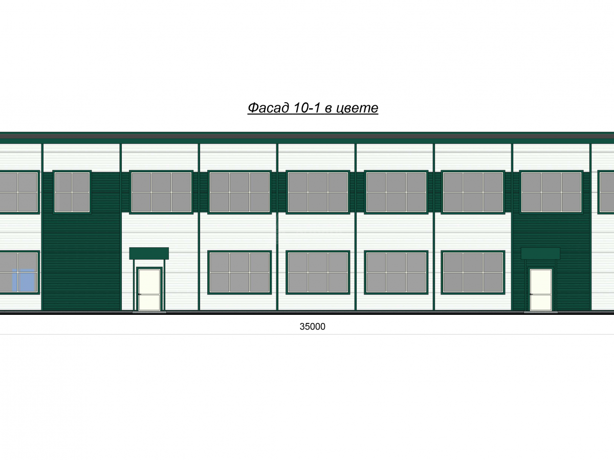 3D визуализация Здание АБК из сэндвич-панелей - фото 6