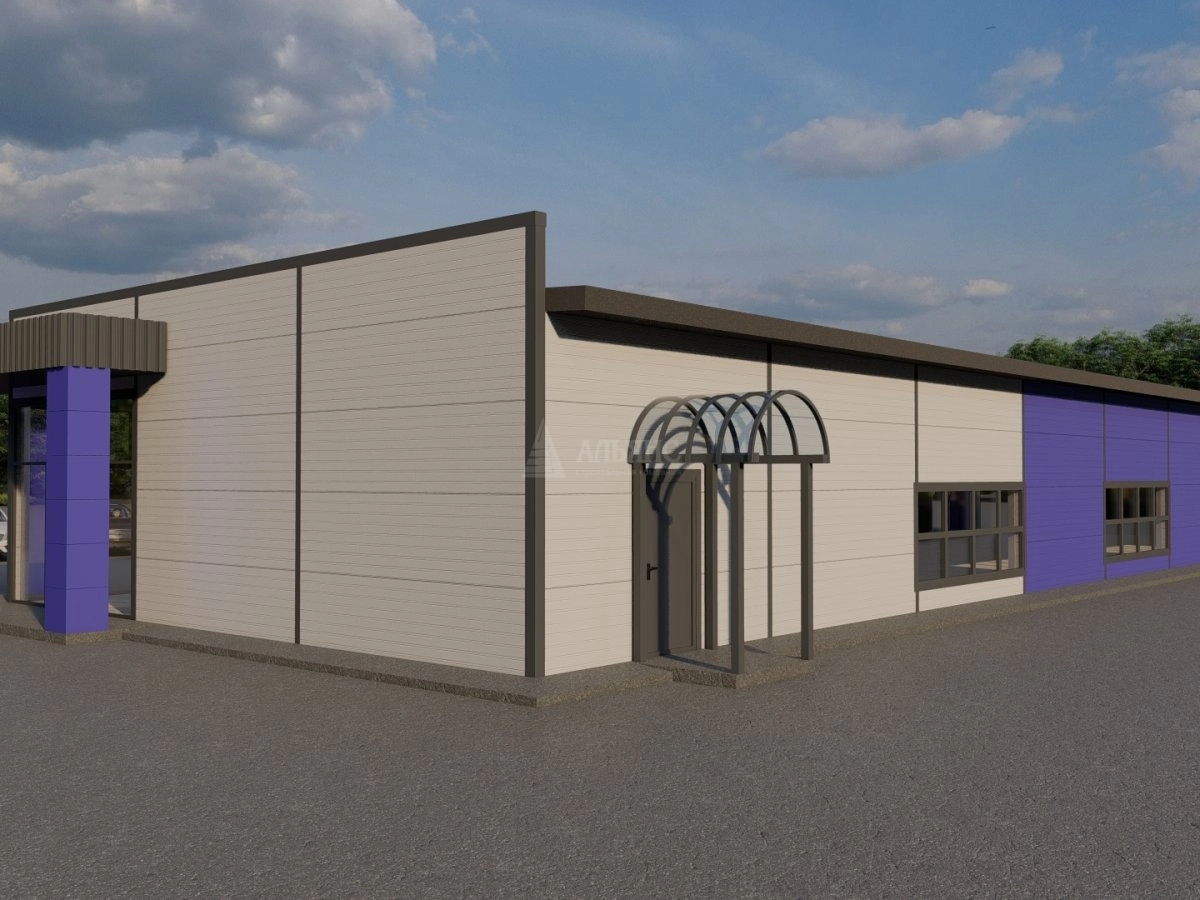 3D визуализация Магазин из сэндвич-панелей - фото 14