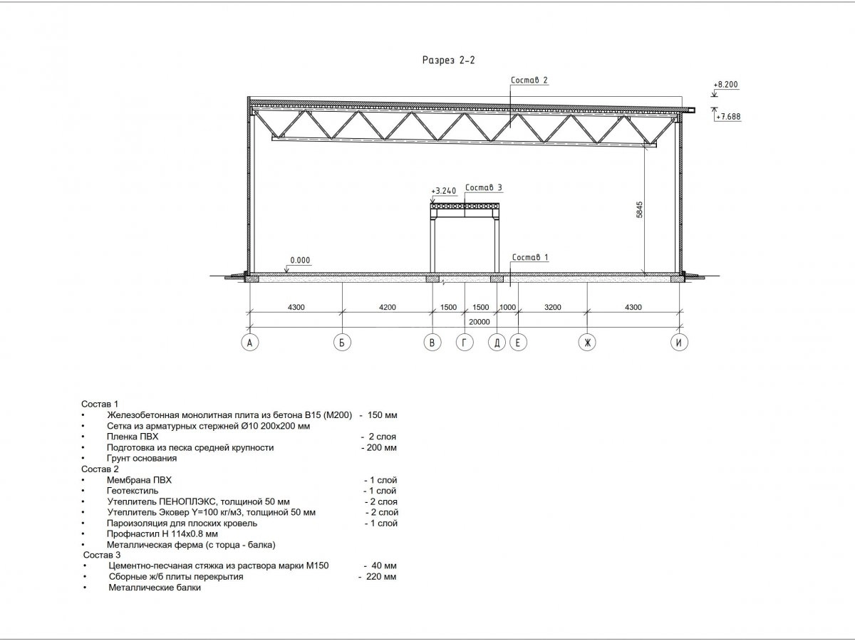 Планировка Производственный цех из сэндвич панелей -  фото 4